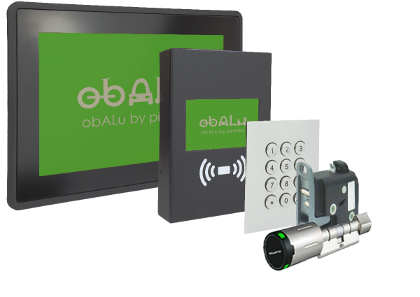 RFID PIN QR Zugangssystem und Zutrittskontrolle für Schließanlagen by obALu