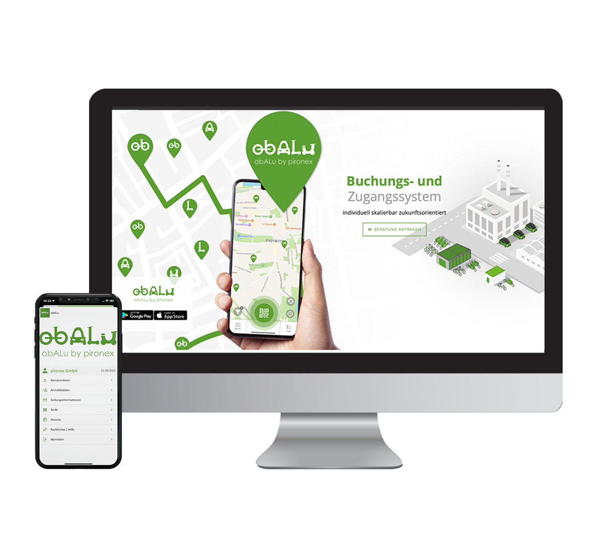 Online-Portal und mobile Apps für Sharing projekte und Verleihstationen by obALu
